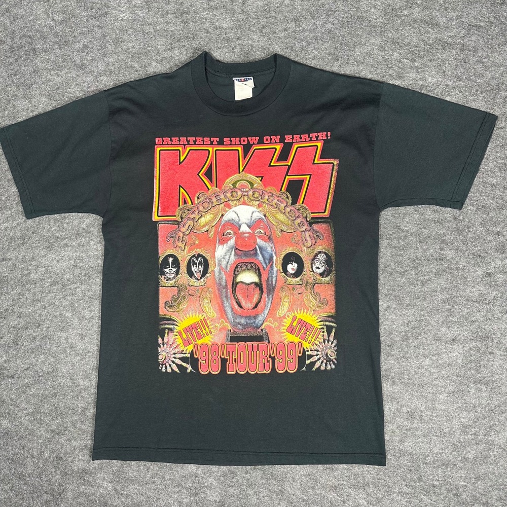 Rare Vintage 90s KISS‎ Psycho Circus 1998 1999 World Tour Shirt Jerzees Men's L